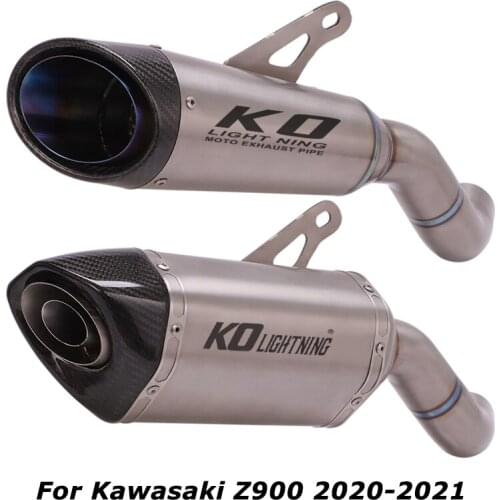 Slip for Kawasaki Z900 2020 2021 Titanium Motorcycle Modified Exhaust Tips Muffler Tube Mid Tail Pipe