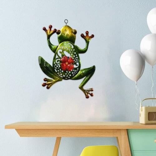 Frog Wall Hanging 3D Tree Sculpture Yard Indoor Home Bedroom Decoration Wall Sculpture Fence Frogs