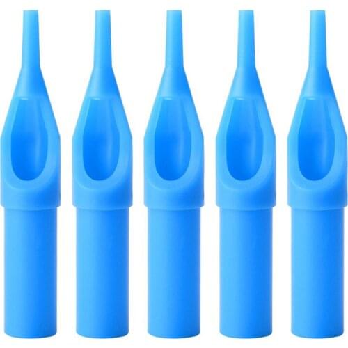 Disposable 50Pcs Blue 3RT VT FT Round Pre-Sterilized Nozzle Tip For 5RL 5RS Tattoo Machine Needles