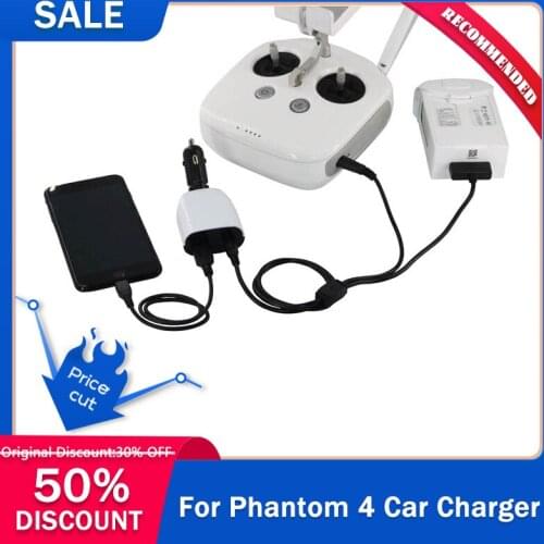 Drop Shipping Car Charger Battery Remote Control Charging Hub With Digital display For DJI Phantom 4 Pro Advanced + Drone Parts