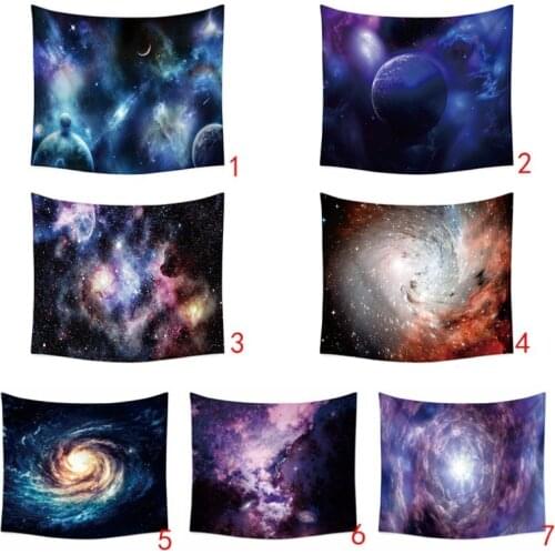 Psychedelic Tapestries Cosmic Starry Sky Polyester Fabric Hippie Bohemian Print Home Decor Wall Hanging Tapestry Beach Throw