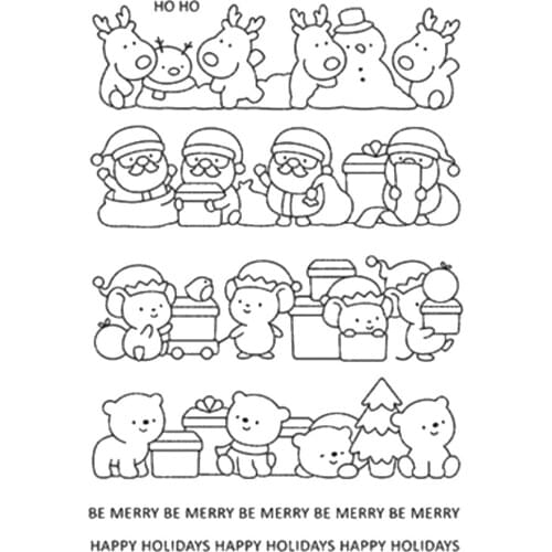 Merry Christmas Transparent Clear Silicone Stamp/Seal for DIY scrapbooking/photo album Decorative A1955