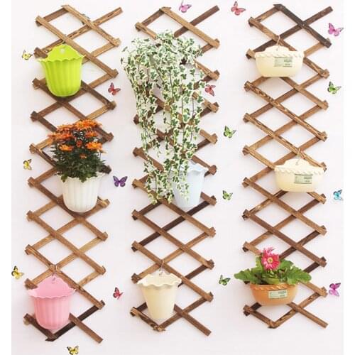 Foldable Wooden Garden Wall Fence Panel Plant Climb Trellis Support Decorative Garden Fence for Home Yard Garden Decoration