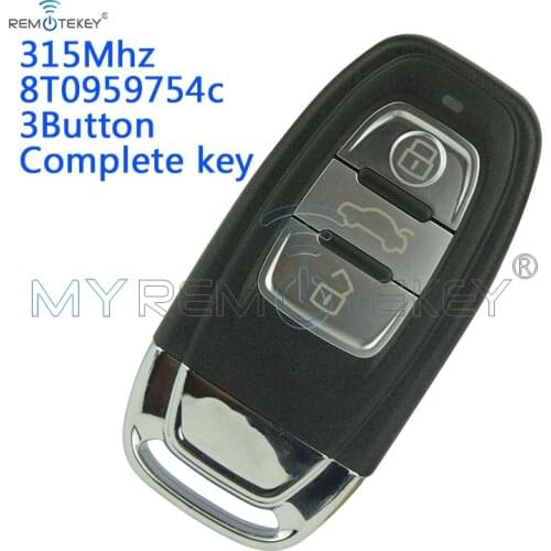 A4 A6 Q5 Smart Remote Car Key 8T0959754C 315Mhz 3 Button For Audi Inlcude emergency key Remote Key Remtekey