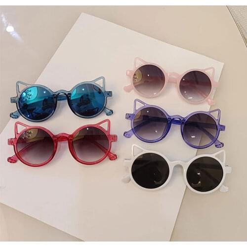 Fashion Childrens Sunglasses Cat ears eyes UV400 Lenses Baby Sunglasses cute glasses Shadow travel Driving Driver goggles