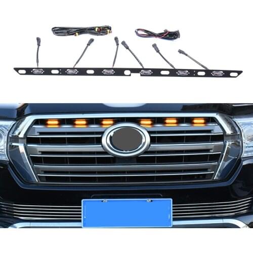 Car Styling led front 2016to2021 Land Cruiser200 decorative lights for Toyota grille lamp grille light