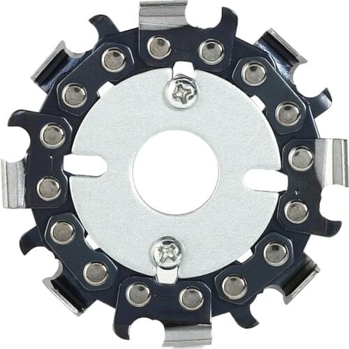 8 Teeth Round Angle Grinder Chain Saw Blade Wood Carving Disc Rotary Tool