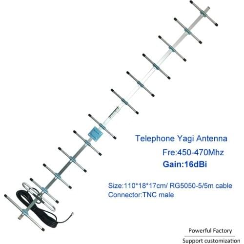Long Range Signal Booster 450Mhz 470Mhz Outdoor Directional 16dBi Telephone Yagi Antenna 1PCS