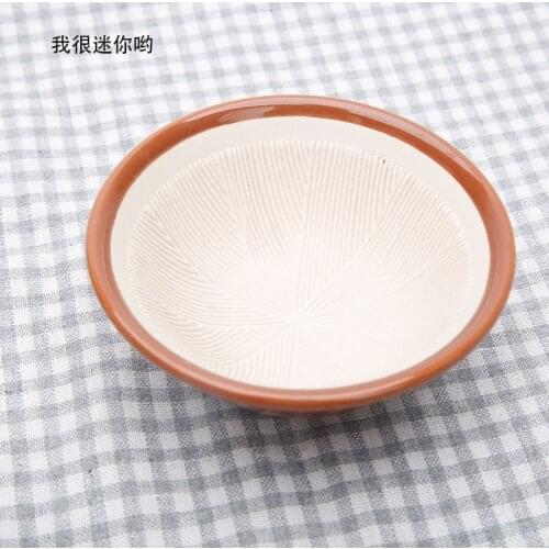 Japanese ceramic grinding garlic device grinding bowl hand ramming baby food chafing dish material rice paste sesame machine