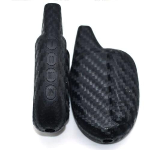 Carbon Silicone Car Key Case For Scher-Khan Magicar 7 8 9 10 11 M101AS Two Way Car Alarm LCD Remote Control Fob Protector Cover