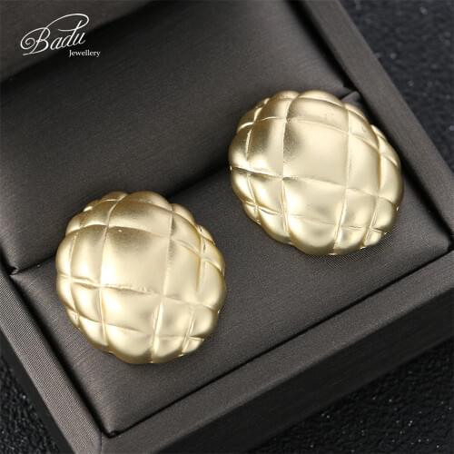 Badu Irregular Stud Earring Gold Zinc Alloy Metal Earrings for Women 2019 New Arrival Fashion Jewelry Gift for Girls