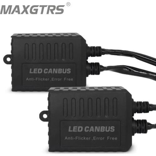 2x Super Canbus H1 H3 H4 H7 H8 H11 9005 9006 H13 Adapter EMC Warning Car LED Decoder Canceller Headlight Fog Light IC No Error