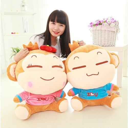 30-60cm Male Female Cute Monkey Plush Toy Monkey Doll I love You Lover Gift Good Quality Valentine Wedding Present