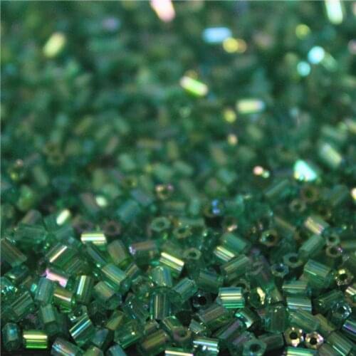 800pcs Peacock AB Glass Tube Seed Beads, 2mm to 3mm Glass Spacer Beads Free Shipping