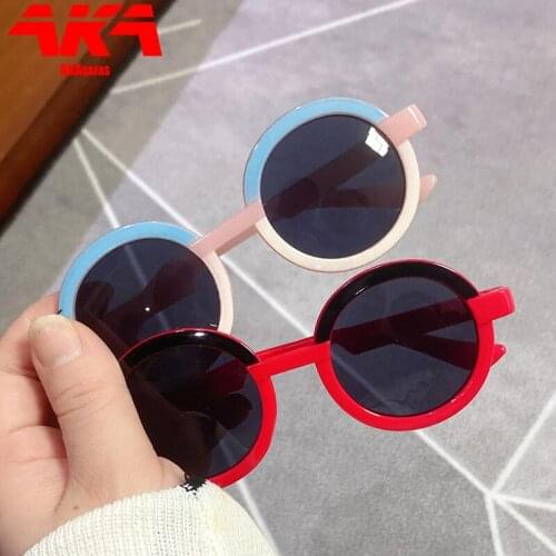 AKAgafas Jelly Color Sunglasses for Boys and Girls 2021 Personality Glasses Personality Retro Cute Kids Sunglasses Gafas De Sol