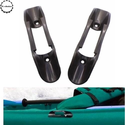 Kayak Accessories Plastic Paddle Holder Clip Black, 2 Pcs