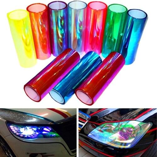 Car Styling Chameleon Film Sticker for Auto Headlight Taillight Cool Colorful Sticker Tape Vinyl Tint Lights Film Car Sticker