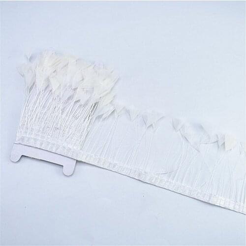 White Goose/Pheasant Feathers Trims 2Meters/lot Width About 10cm decoration Plumas diy Feathers for Crafts needlework feathers
