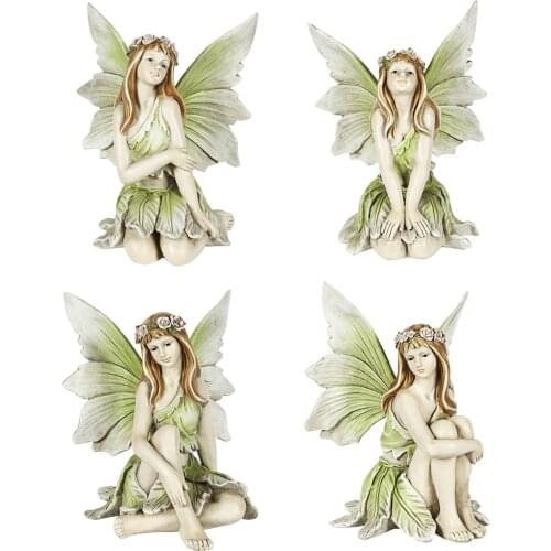 Flower Fairy Ornament Exquisite Beautiful Statue Decoration Hand Polished bring love and hope Extremely durable structure resin