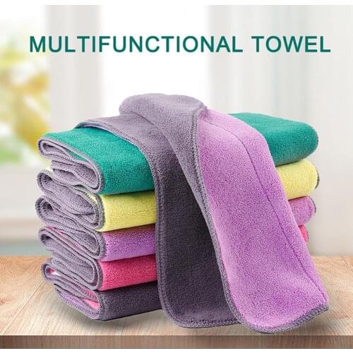 Double Side Hand Towel Hanging Kitchen Bathroom Dish Cleaning Drying Washcloth Household Cleaning Tools Cleaning Cloths