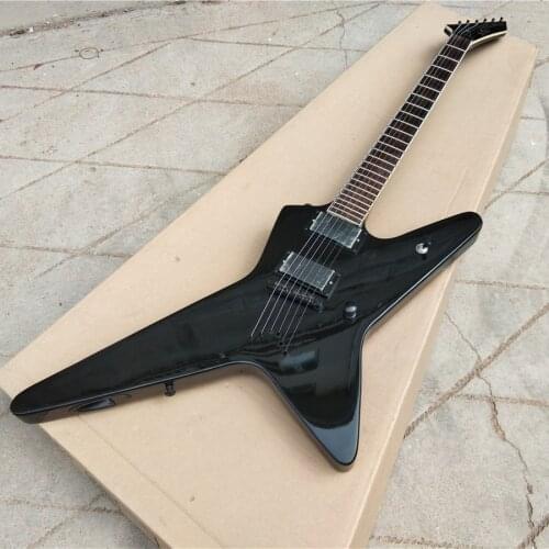 Black Special-Shaped Electric Guitar,Mahogany Body&Rosewood Fingerboard Tune-O-Matic Chrome Bridge BJ-284