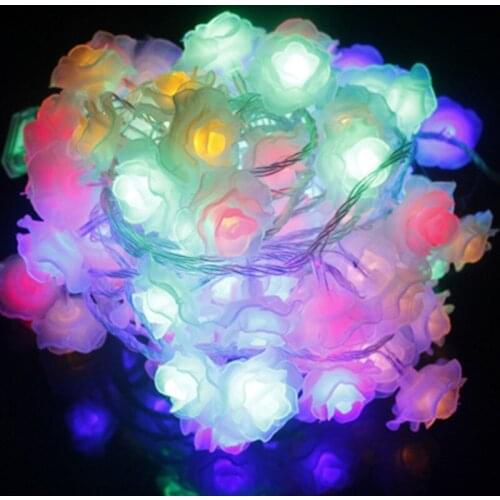 10M 100 leds Rose Flowers String Lights Multicolor Chirstmas Decoration Lights For Party Home Garden