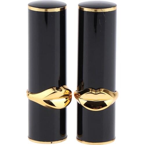 Kesoto 2x 12.1mm Empty Lipstick Tube Lip Balm Container DIY Cosmetic Makeup Tools