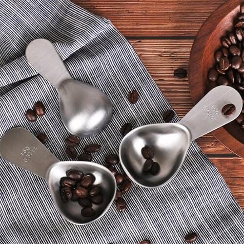 Coffee Measuring Scoop 10g/15g Kitchen Baking Stainless Steel Baking Powder Spoon Supplies Portable Metering Cup Kitchen Tools