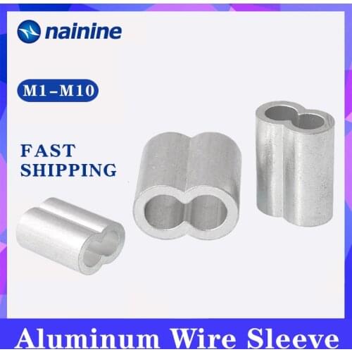 [M1-M12] Aluminum Wire Rope Ferrule Cable Ties Crimp Stell Wire Rope Chuck Jacket B118