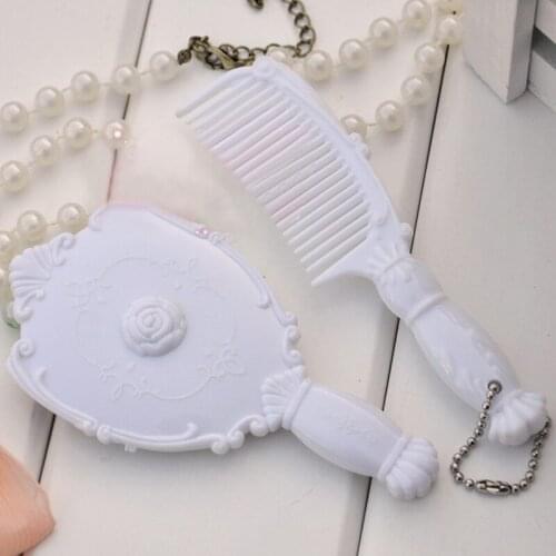 Vintage Style Make-up Cosmetic Hand Held Mirror & Comb Set Promotional Mirror Gift