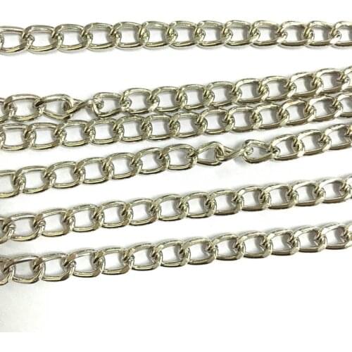 Small Link Nickel Plated Cable Chain Necklace