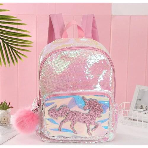 New Unicorn Sequin Pencil Case School Bag Polyester School Supplies Super Big School Stationery Gift Cute Pencil Box Pen Bag