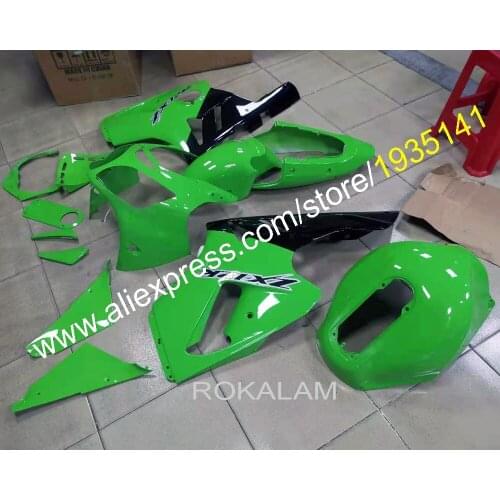 For Kawasaki Ninja Fairing ZX12R 00 01 ZX 12R 2000 2001 ZX-12R Black Green Cowling Parts Fairings (Injection molding)