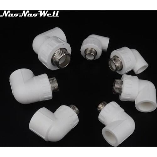 1pc PPR Male 1/2" 3/4" 1" Thread to 20mm 25mm 32mm Elbow Connector PPR Pipe Plumbing Fittings PPR Water Pipe Adapter