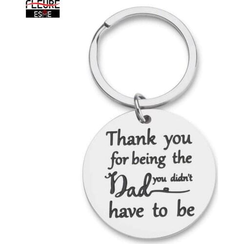 Gifts for Him Step Dad Fathers Day Gifts Father In Law From Daughter Son Adoptive Parents Dad Keychain - Dad Gift - Papa Daddy