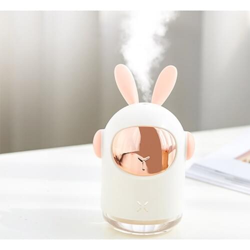 Portable Wireless Air Humidifier USB Cute Space Rabbit Ultrasonic Aromatherapy Essential Oil Diffuser With Battery