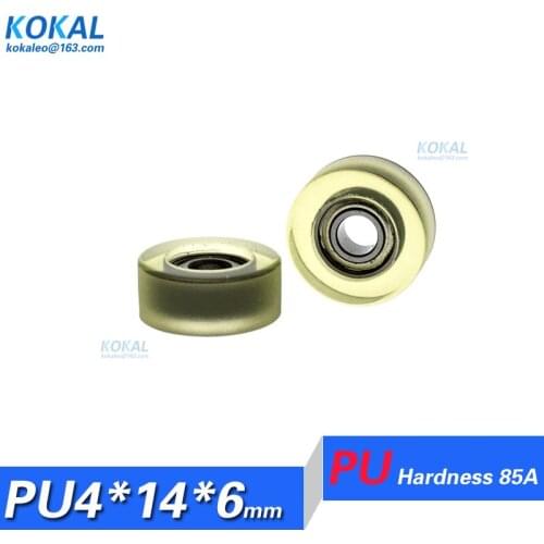 [PU0414-6]1pcs 684zz low noise mute elasticity Automatic Stripping and Winding Machine PU micro ball bearing 4X14X6mm 0414KK