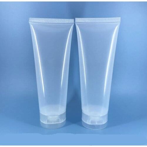300pcs empty 100ml lotion transparent plastic soft tube for cosmetic skin care cream packaging,100g squeeze container bottles