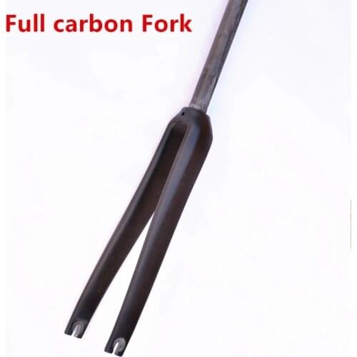 GRAY Carbon Front Fork 700c Bicycle 28.6mm Racing Matt 3K 100mm Opening V Brake For Road Bike Fixed Gear Bicycle Cycling Parts