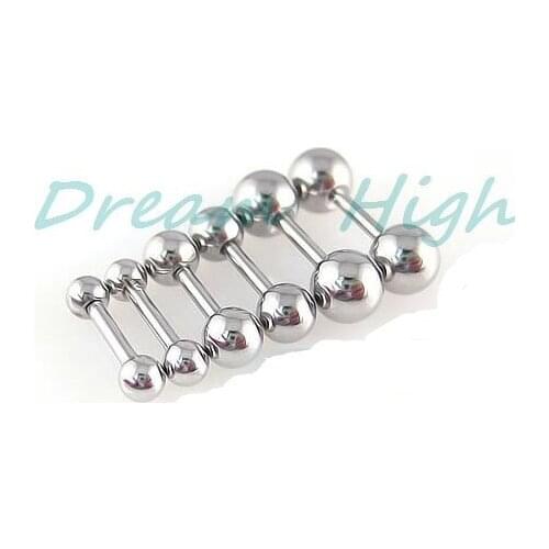 316L Stainless Steel Small Earring Stud Cool Earring Barbell For Girl 1.2mm Mixed Size Straight Eyebrow Ring 16G Ear Stud