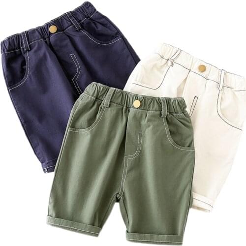 2021 New Children Summer Shorts Clothes Kids Casual Beach Shorts Cotton Breathable Soft Short Pants For Boys Trousers2-10Years
