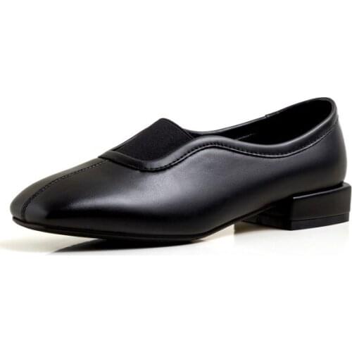 Big Size Square head low heel shoes ladies high heels women shoes woman pumps