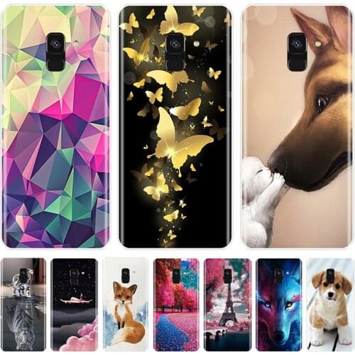 Back Cover For Samsung Galaxy A5 A7 A9 2018 A6 A8 Plus Soft TPU Silicone Lovely Animals Phone Case Samsung A3 A5 A7 2016 2017