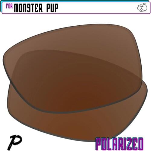 EZReplace Polarized Replacement Lenses for - Oakley Monster Pup Sunglasses - Brown P