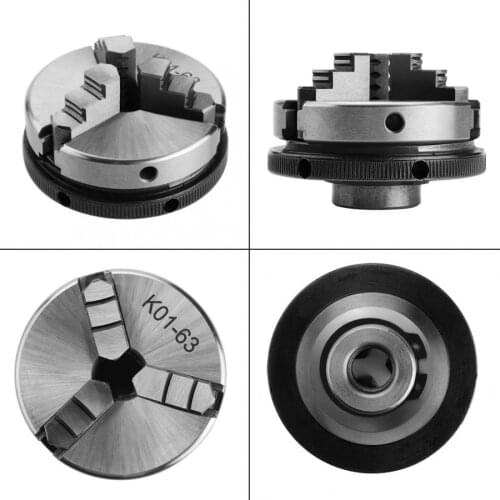 1pc 3-Jaw K01-63/M14 Manual Self-Centering Lathe Chuck for Woodworking Lathe Chuck 2020