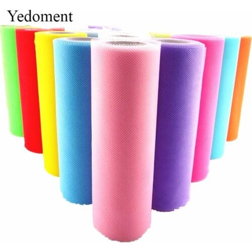 25Yards/roll 6" 15cm Wedding Decoration Roll Fabric Spool Craft Tulle Fabric Tutu Dress DIY Organza Baby Shower Party Supplies