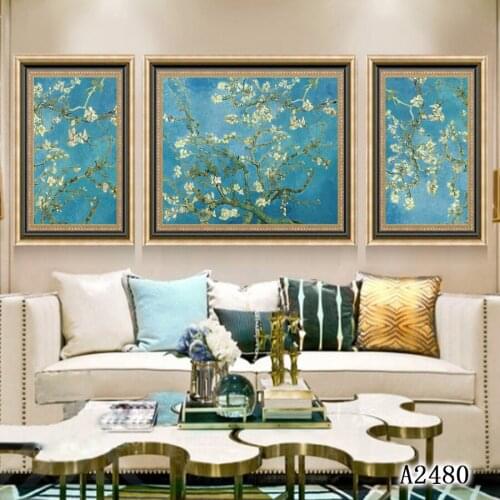Modern Abstract Oil Painting Print on Canvas 3pcs Flower Canvas Art Printing Painting Wall Art Picture Painting for Home Decor