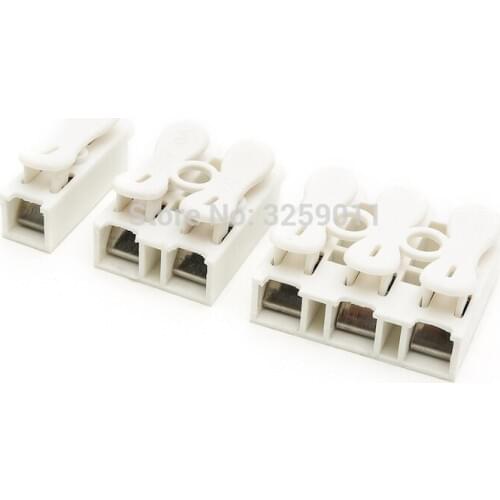 70PCS Quick Splice Lock Spring Wire Connectors Electrical Cable Clamp Screw Terminal Barrier Block for LED Strip Light Kit