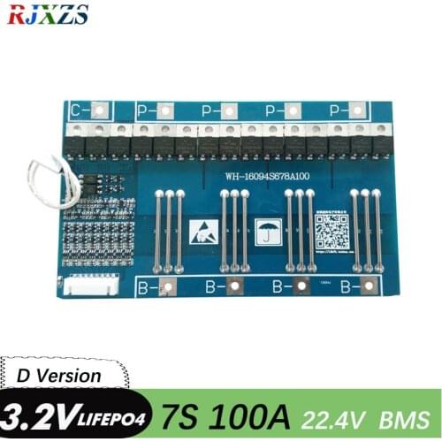 7S 22.4V 100A lifepo4 battery BMS PCM battery protection board bms pcm for lifepo4 battery cell pack