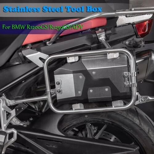 Motorcycle Accessories Stainless Steel Tool Box for BMW R1200GS LC ADV Adventure R1250GS F850GS F750GS ToolBox Rear Side Box